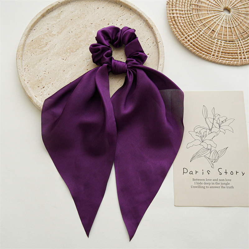 Handmade Design Lady Solid Color Cloth Handmade Hair Tie