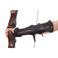 廠家批發加長款四孔護臂帶孔通氣競技反曲弓射箭比賽護具弓箭護臂