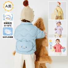 批发童装婴幼儿羽绒服外套秋冬季男女小宝宝洋气轻薄款白鸭绒外穿