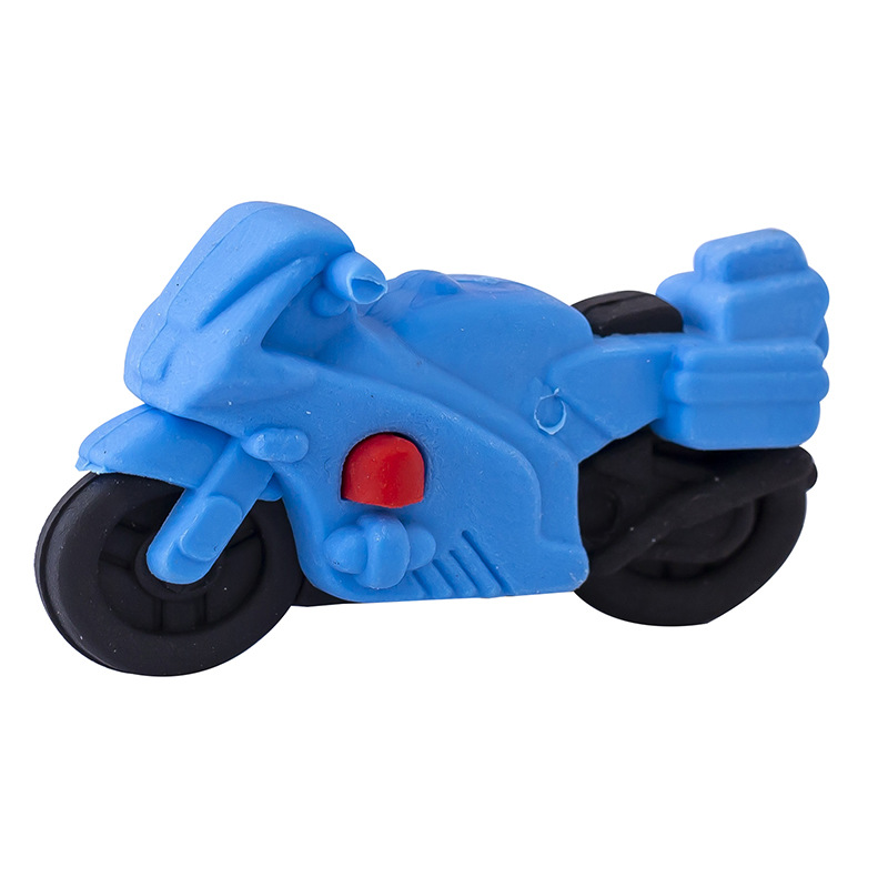 Creativo de la motocicleta forma borrador kindergarten dibujos animados lindo borrador lápiz borrador Escuela Primaria estudiante premio pequeño regalo