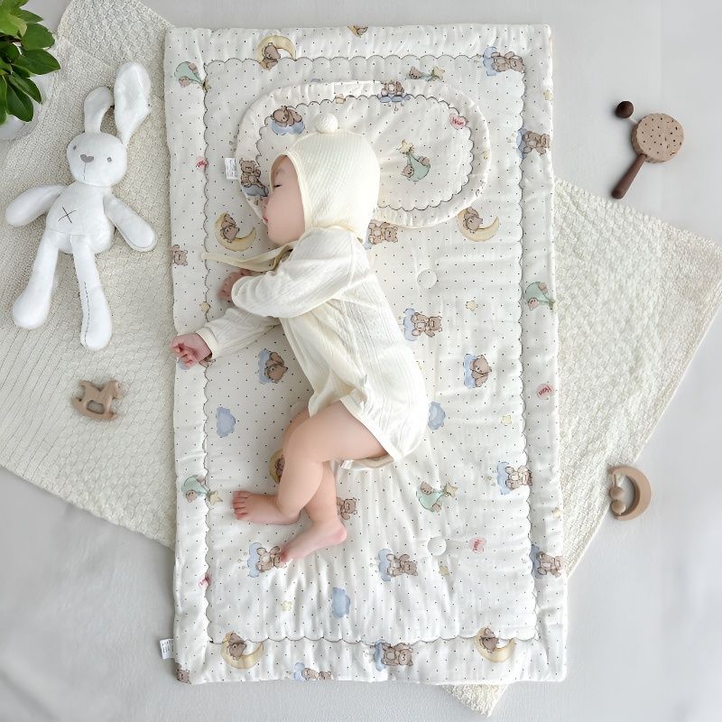 Wholesale Newborn Mattress Pillow Children's Kindergarten Gauze Mat Newborn Baby Cloud Pillow Small Mattress