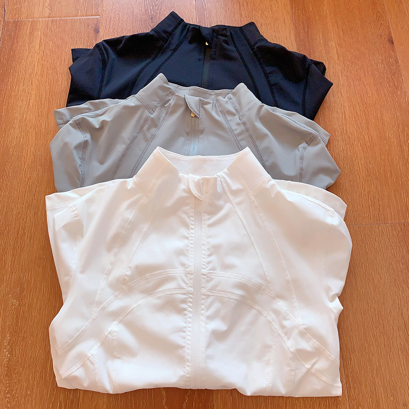 Lu Series Style Slim Fit Sun Protection Cool Breathable Quick-Drying Sports Running Fitness Yoga Jacket for Women Summer