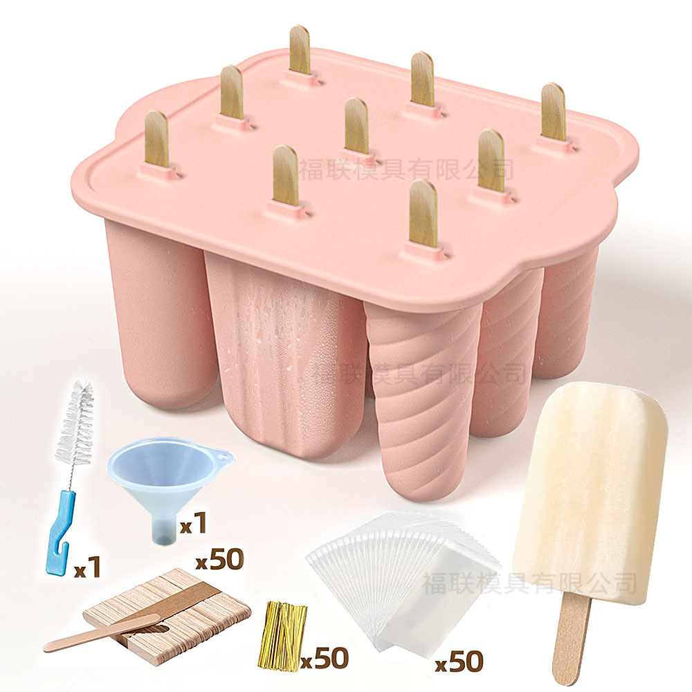 Nueva idea 9 seguidos 10 seguidos 12 seguidos Molde de helado de silicona Molde de paleta de hielo Molde de helado Molde de helado de hielo