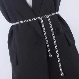 Europe and the United States cross-border jewelry in stock trend metal chain geometric waist chain women retro Joker single-layer body chain wholesale