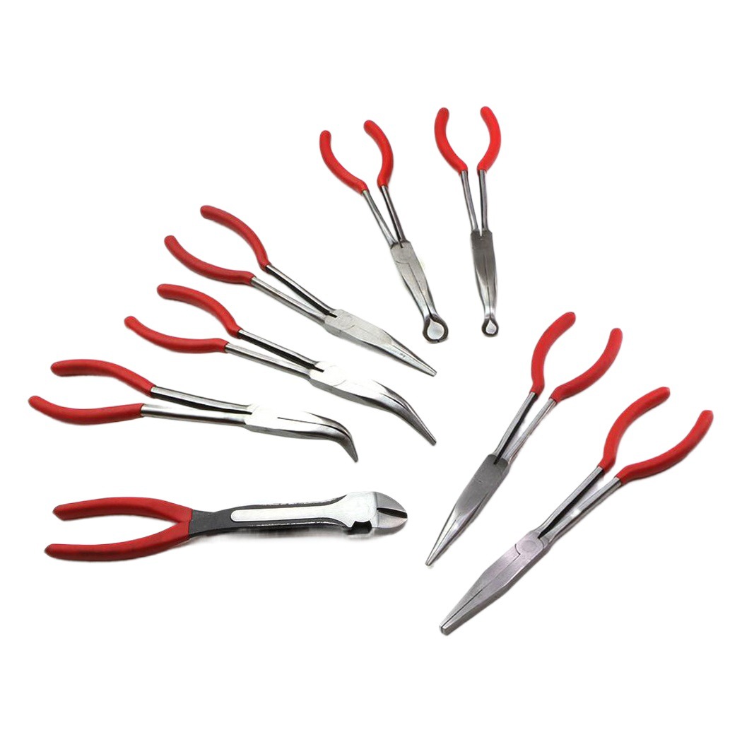 Alicates de alargamiento Alicates de nariz afilada Traje de 11 pulgadas Mango de alargamiento de 16 pulgadas Cabeza de 45 ° Cabeza de 90 ° Alicates de nariz curvada Cabeza de sujeción de abrazadera en O