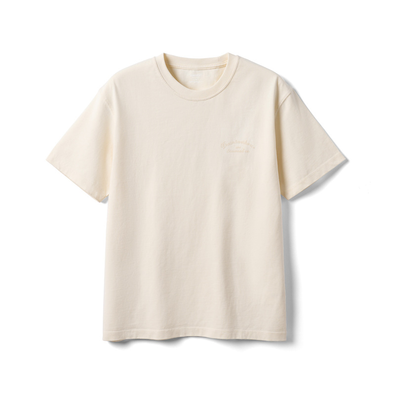 /簡木メンズゆったり版ヘビーウェイト長繊維綿プリントラウンドネック半袖Tシャツ|undefined