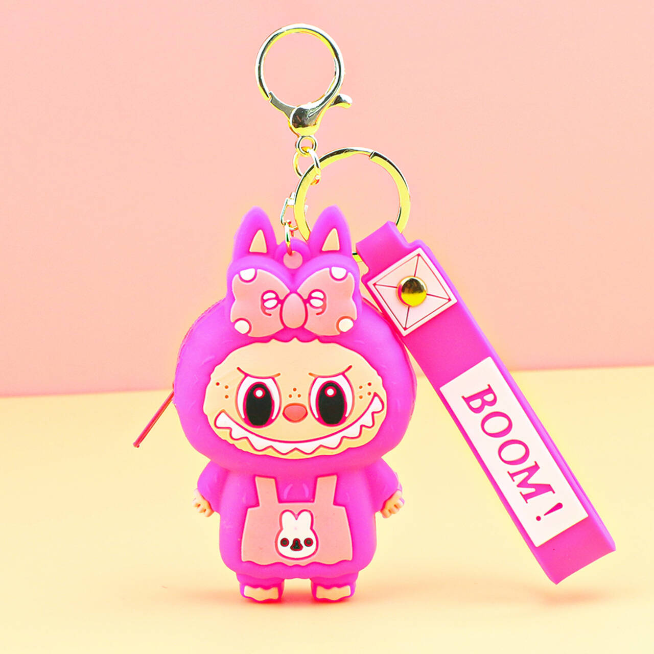 子供用ラブブ小銭入れシリコンプチギフトキーホルダーペンダントカードキャッチャーマシンプチギフトラブブ