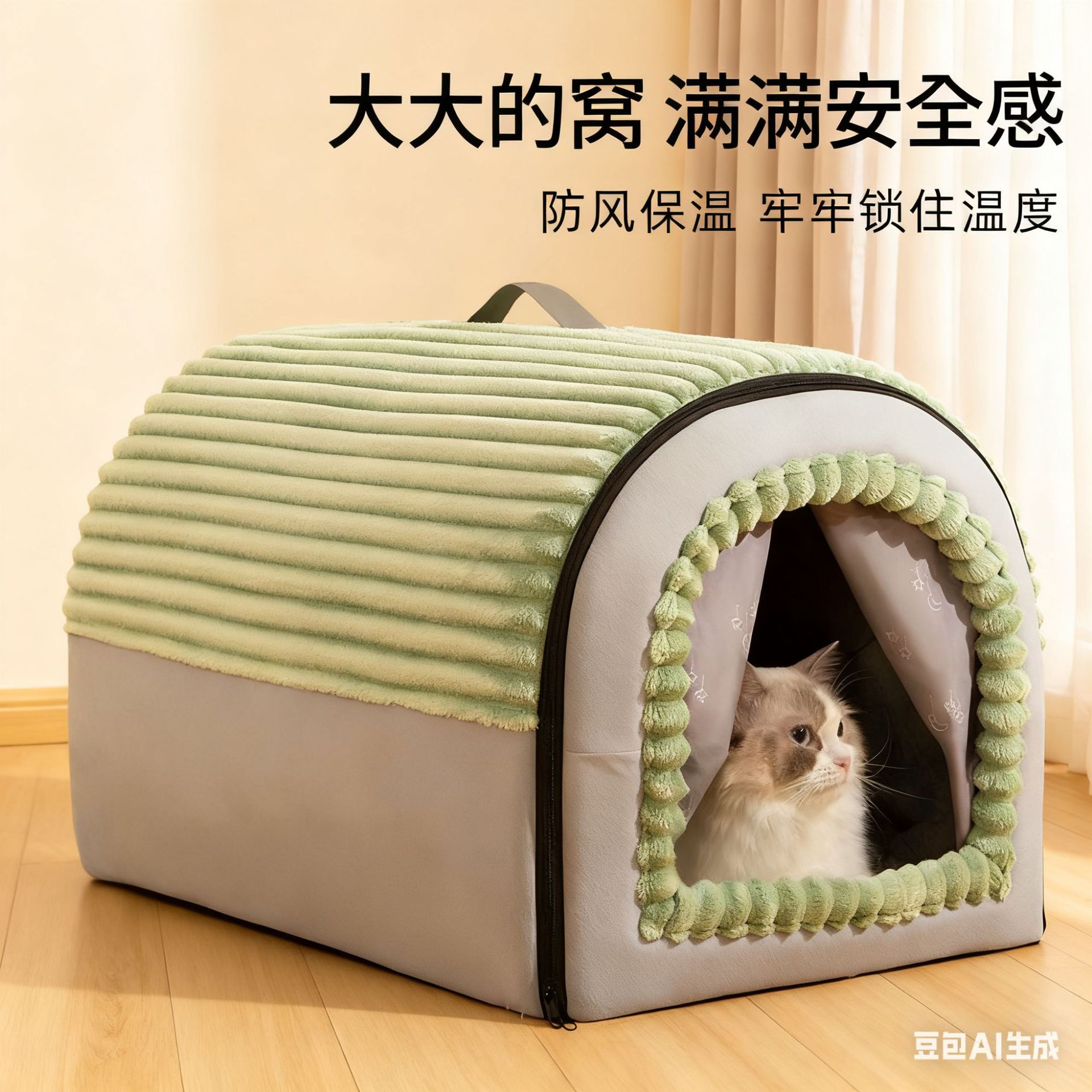 猫窝冬季保暖封闭式猫房子帐篷猫屋安全感四季通用冬日可拆洗狗窝