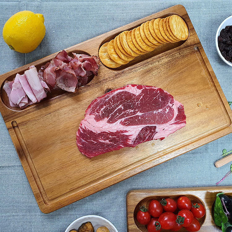 Junta de corte de madera Junta de corte de vegetales Clasificación creativa Junta de frutas Junta de corte de carne multifuncional Junta de corte de madera de gran tamaño