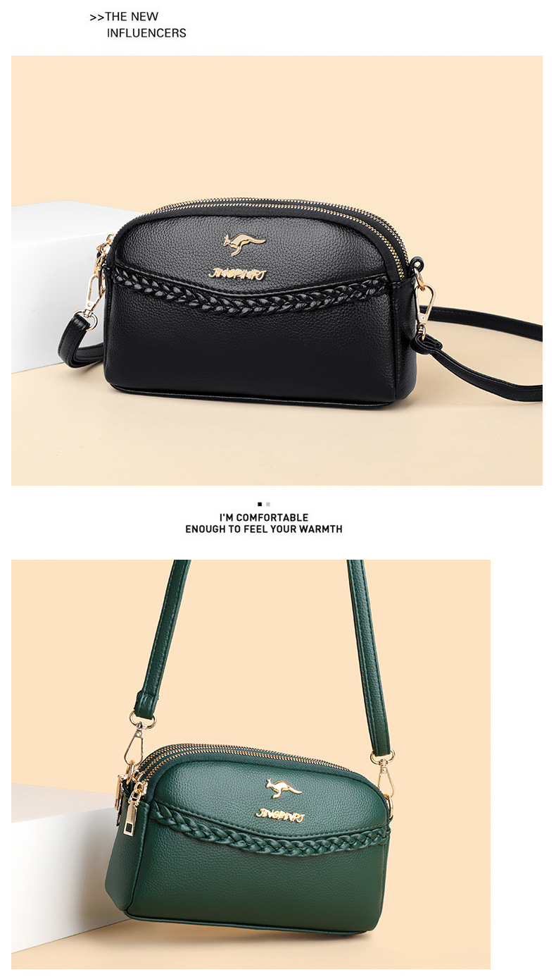 Square Bag Bags Type Women's Pu Leather Animal Letter Classic Style Square Zipper Square Bag