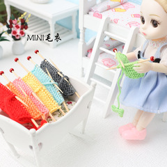 1:12 mini knitted sweater, miniature handmade accessories BJD dollhouse decorations, mini ob11 toy display pieces