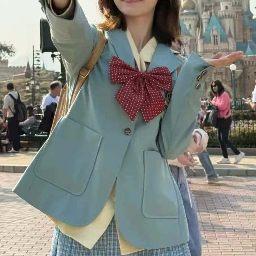 Японский JK униформа мятный зеленый костюм костюм женский весна и осень 2025 года