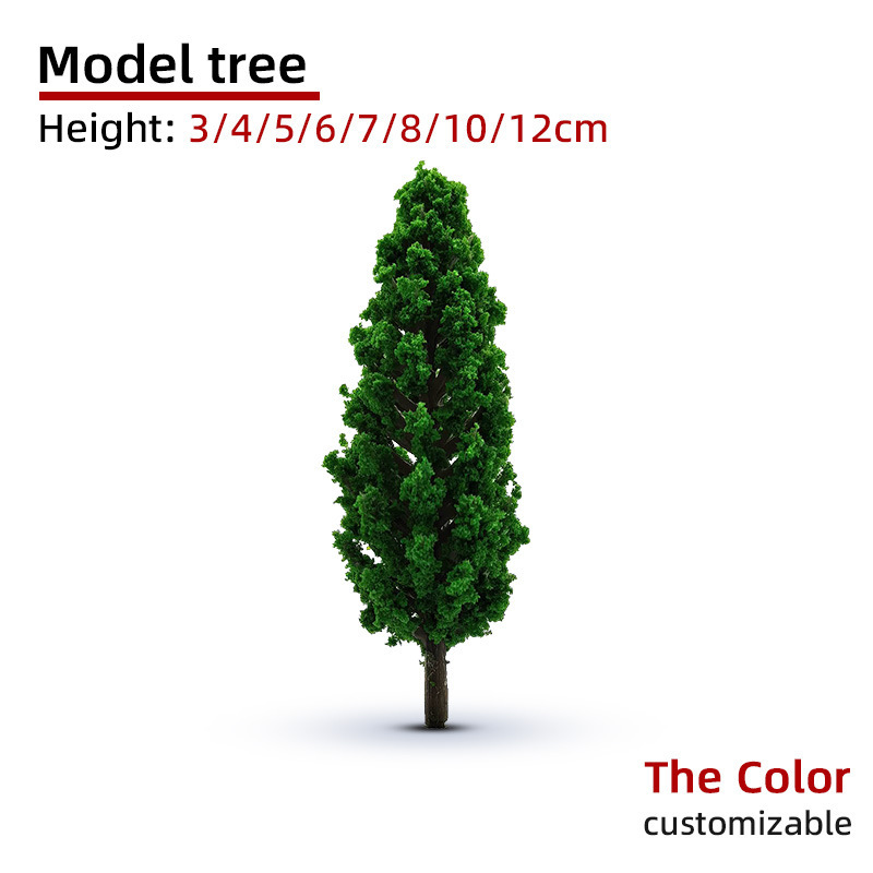 Architectural Sand Table Model Small Tree Finished Product Handmade Scene Tree Simulation Dark Green Tower-Shaped Pine Tree Fake Tree Simulation Sand Table