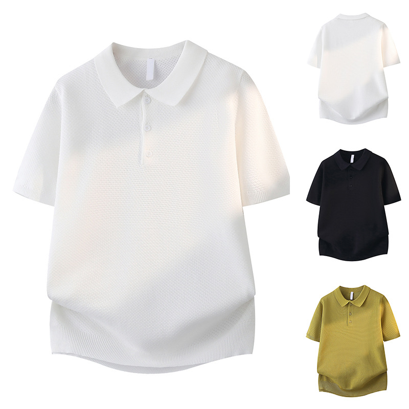 Polo camiseta de punto camiseta de manga corta de hombre estampado piña vieja camiseta de hielo de verano fábrica transfronteriza al por mayor
