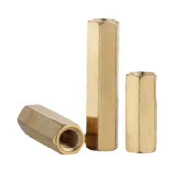 厂家批发双头铜柱单头铜柱六角连接件滚花铜螺柱高强度圆柱头螺杆