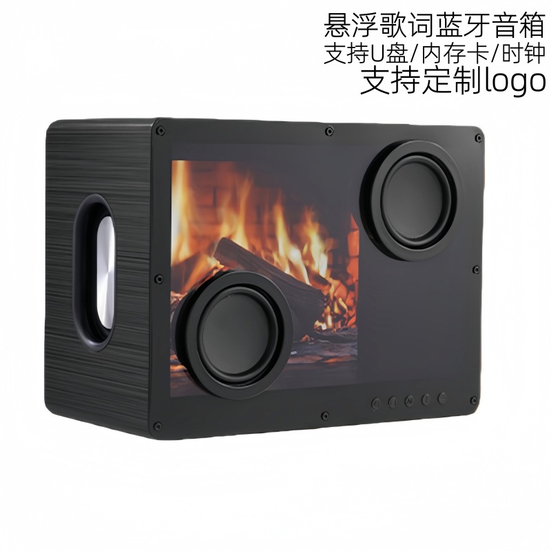Transfronterizos flotantes letras Bluetooth audio subtítulos transparentes computadora de escritorio atmósfera subwoofer Bluetooth altavoz tarjeta enchufe