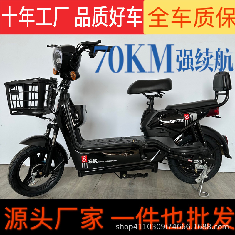 Golden Eagle national standard electric car two-wheeled adult 48V electric bicycle double small electric motorcycle battery car export wholesale