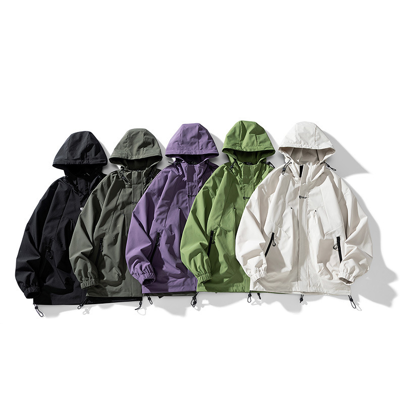 Spring and Autumn New Style Couple's Fashion Hooded Waterproof Jacket Outdoor Sports Leisure Travel Mountaineering Clothing