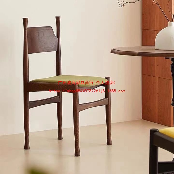 Living Room Home Second-Hand Solid Wood Ins Chair Hotel Leisure Backrest Chair Restaurant French Accessible Luxury Retro Dining Chair