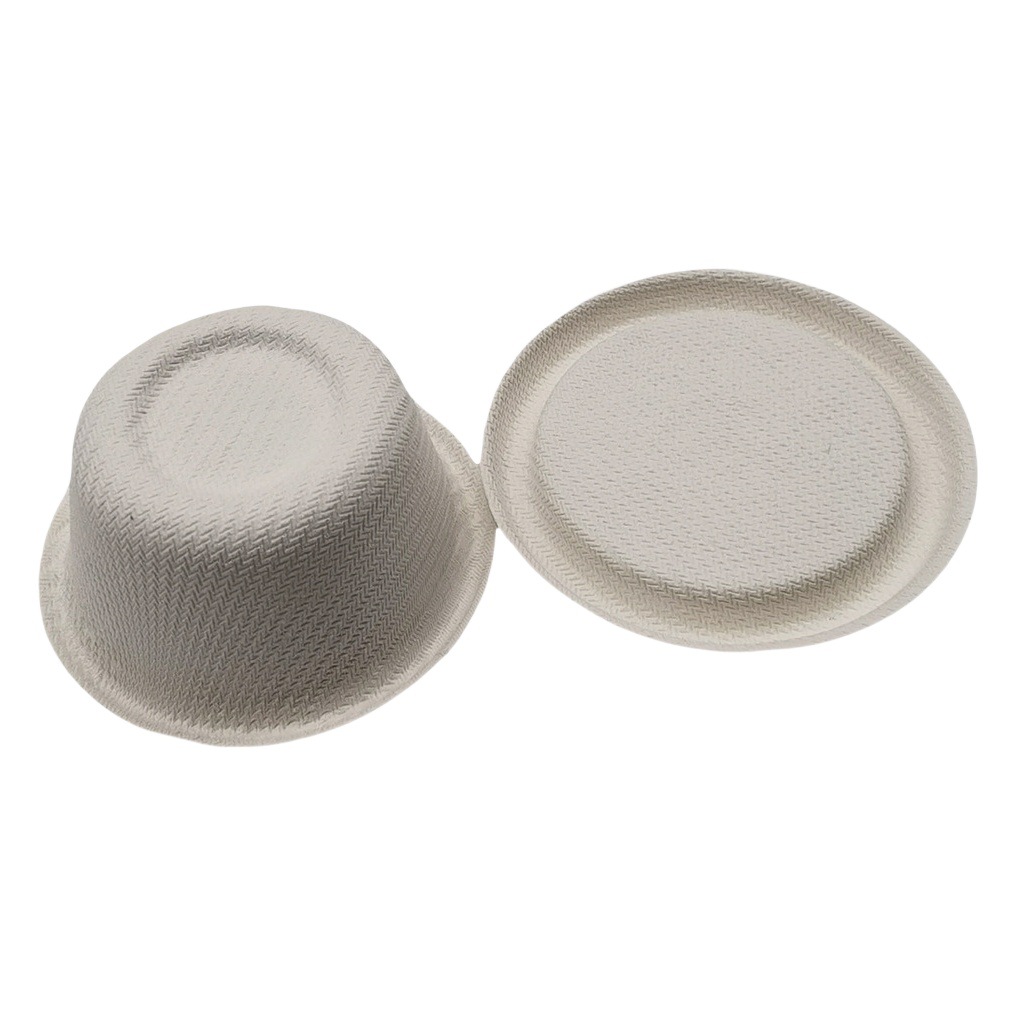 Fábrica verde al por mayor Pulpa de caña de azúcar vajilla protección ambiental desechable 2 oz taza salsa taza compostable degradable