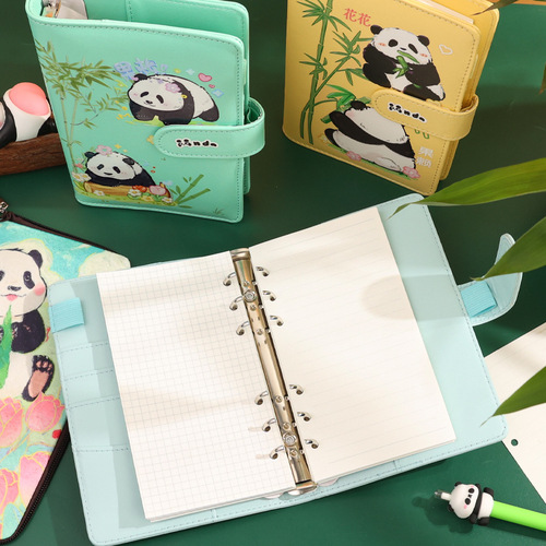 Panda Cultural and Creative Notebook Student Good-looking Handbook Soft Cute Panda Notebook Cartoon Diary Notebook