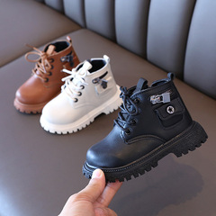 2023 new autumn and winter girls' Martin boots, children's soft-soled leather boots, baby shoes, low-top short boots, boys' shoes