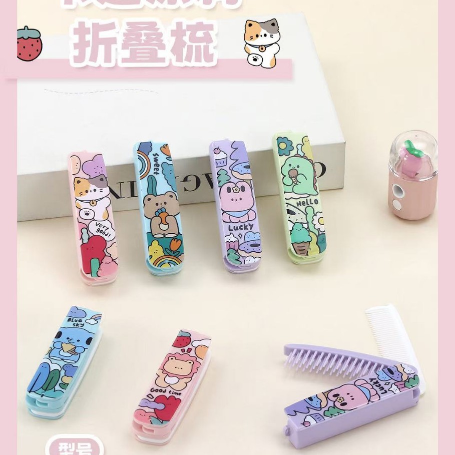 Love peine nuevo show divertido 2025 dibujos animados espejo de maquillaje espejo lindo al por mayor portátil portátil simple espejo de mano pequeño