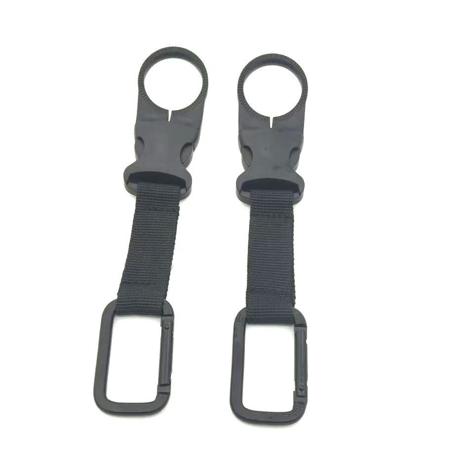 Táctico al aire libre nailon en forma de calabaza botella de agua con hebilla colgante de cinta mosquetón portátil gancho de botella de agua clip de botella rectangular