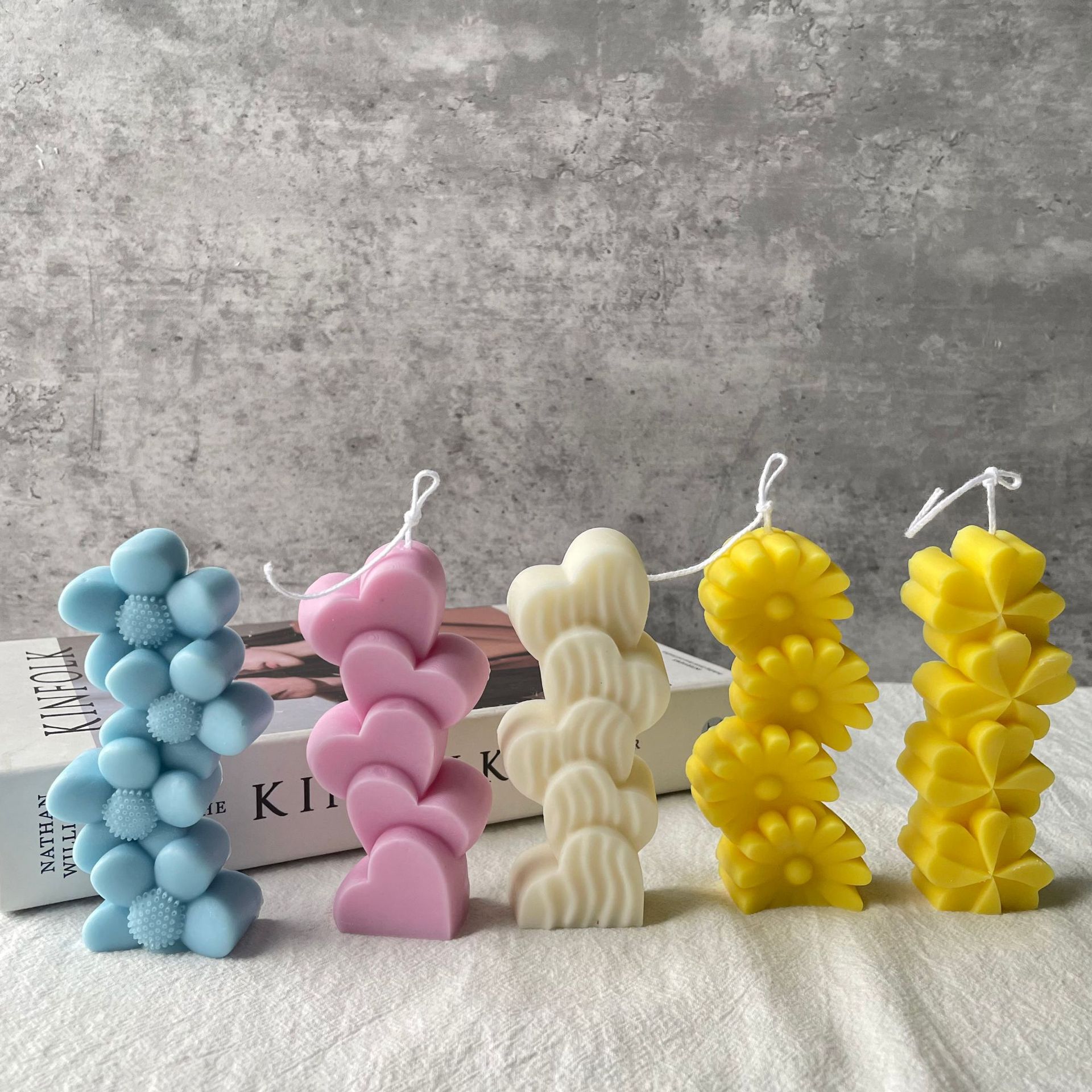 Nuevo Sol flor amor aromaterapia vela molde de silicona Margarita trébol cristal epoxi abrasivo herramienta