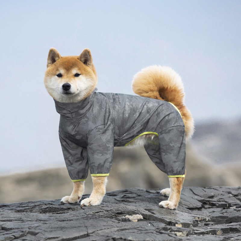中大型犬防水風反射クロスボーダーアウトドア金毛ラブラドールレインコート突撃服ペット犬服|undefined