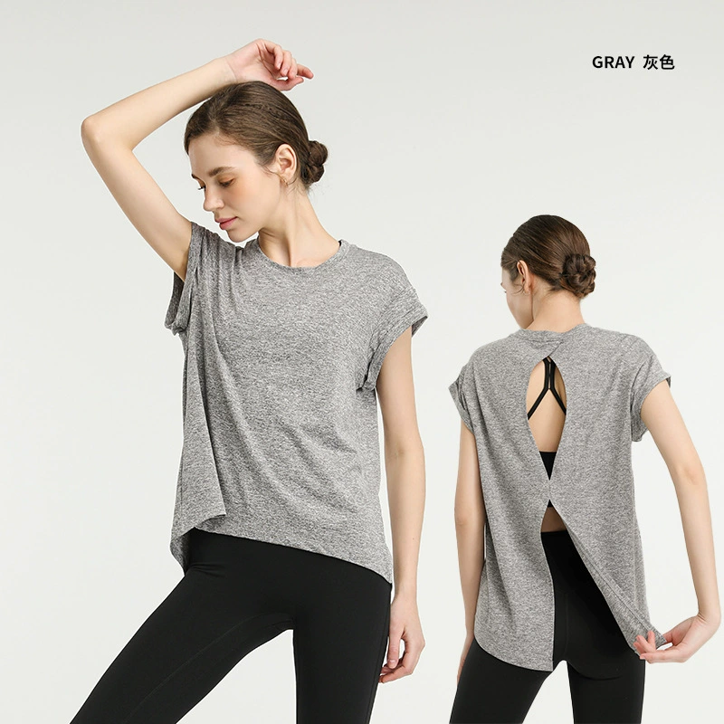 Модная дышащая одежда для йоги, спортивный костюм, sexy T-shirt для зала, городской стиль, интернет-звезда