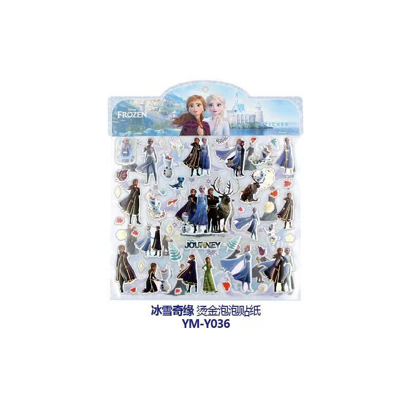Genuino congelado niños pegatinas Aisha princesa recompensa dibujos animados niña pegatinas 3D burbuja Pegatinas de dibujos animados