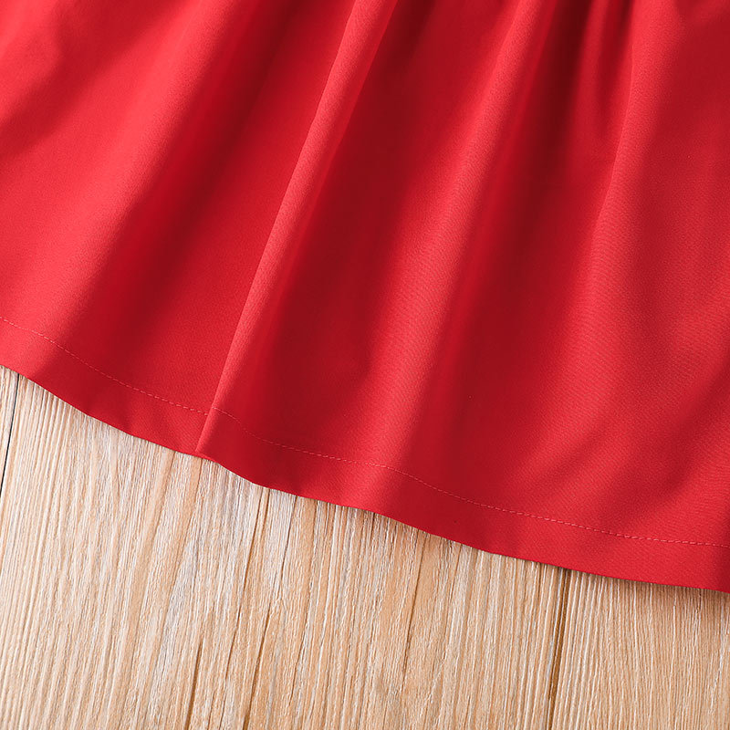Little girl summer heart print dress suspender skirt wholesalepicture5