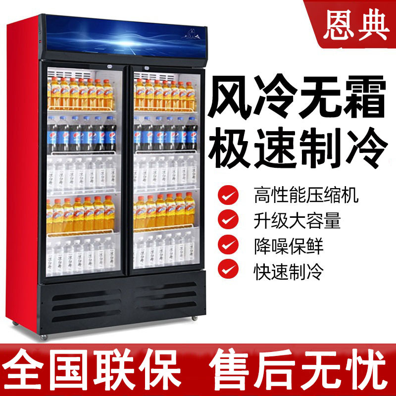 啤酒柜冷藏展示柜立式商用冰箱单门保鲜柜饭店超市冷柜双门 饮料