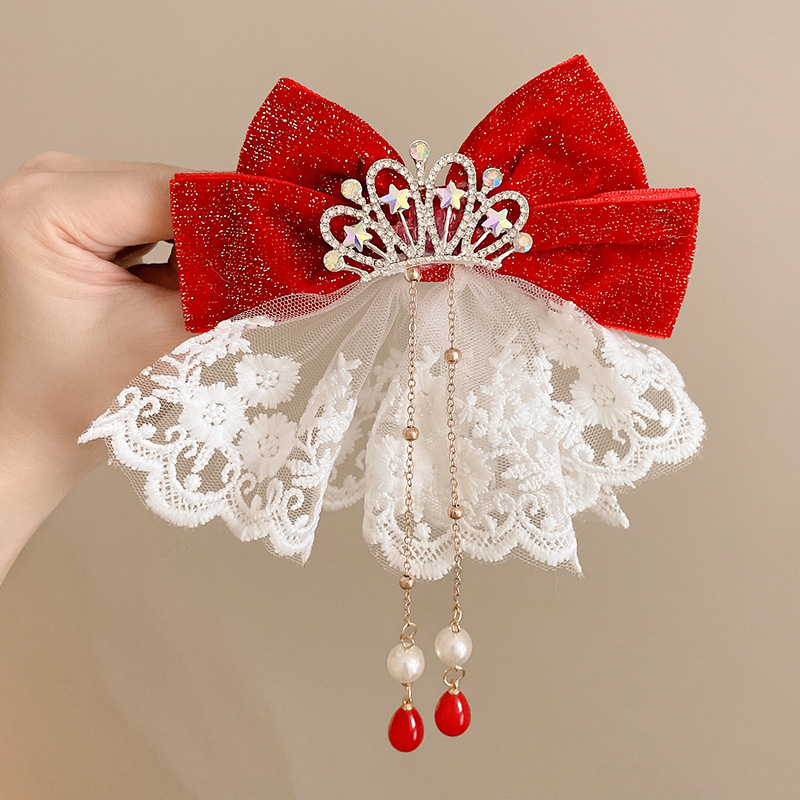 Horquillas Chinas Tradicionales para Niños, Materiales Mixtos, Decorativo, Con Borlas, para Hanfu y Año Nuevo