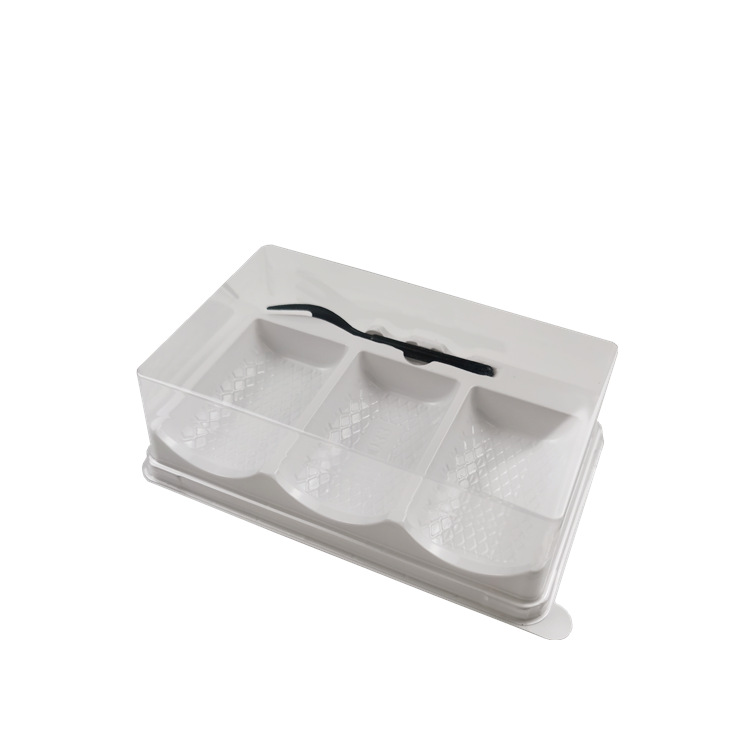 Menglong rollo de piel de tigre rollo pequeño punto occidental caja de plástico transparente anti-niebla