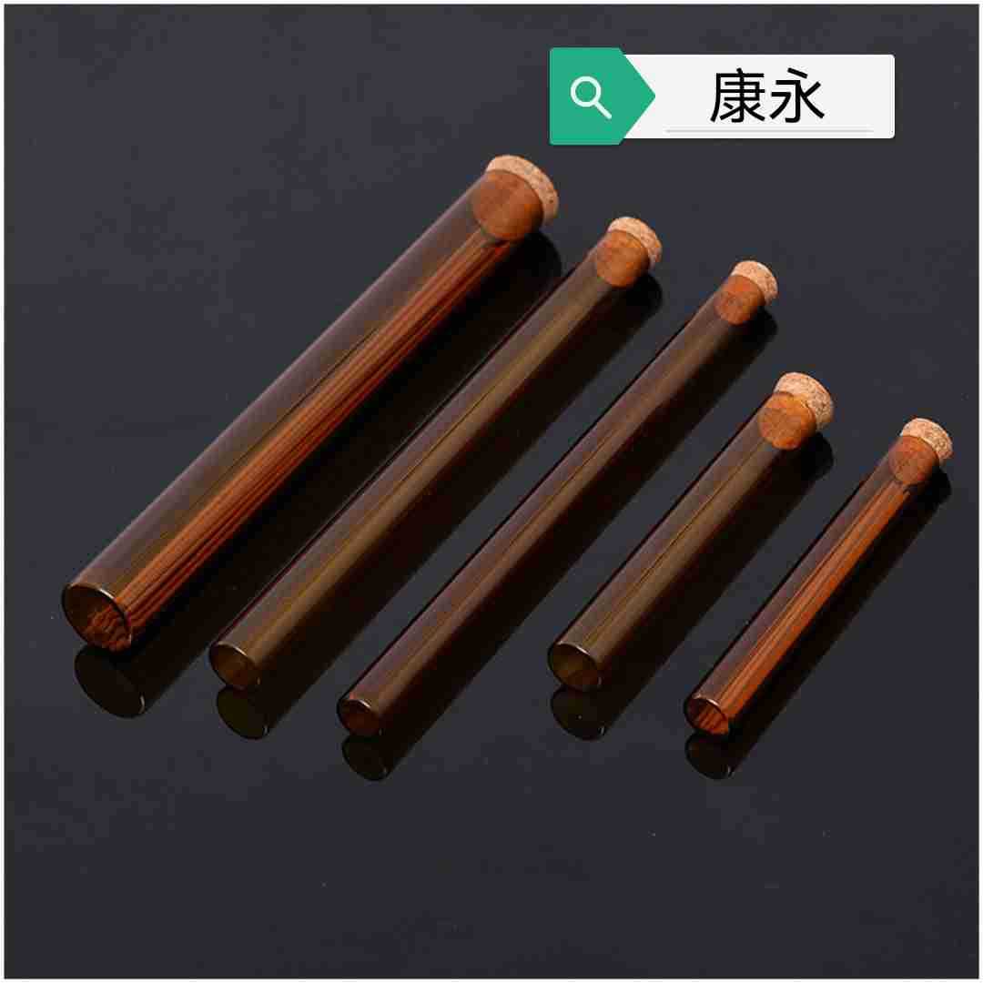 厂家直销棕色玻璃线香管玻璃线香管瓶玻璃香筒避光彩色香管