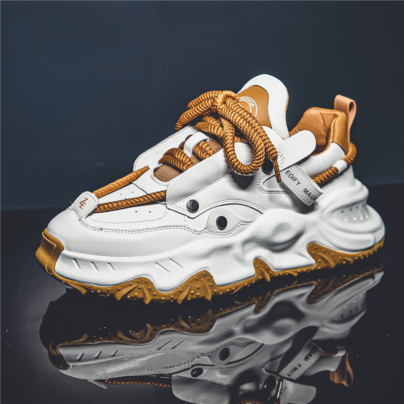 2024 transmisión en vivo nuevo estilo zapatos de papá zapatos de marca de moda zapatos de hombre de cuero casual ligero de lujo zapatos de hombre suela gruesa aumentó zapatos casuales Coreanos