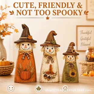�羳�¿���Ȥ��yʽScarecrow Fall Decor Set�͹ŵ������b[��