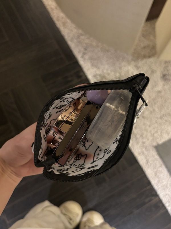 透明网纱kitty化妆包便携外出补妆包收纳旅行实用零钱包耳机包女|undefined