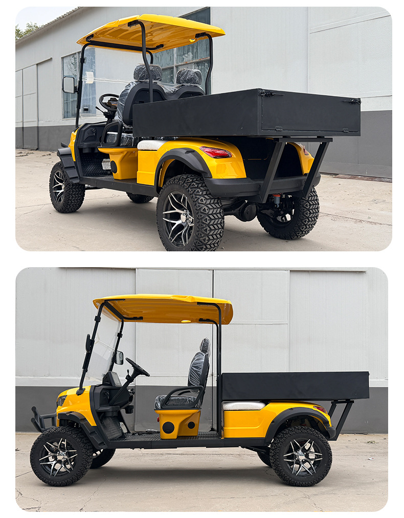 Electric Golf Cart 2 Seats with Cargo Bucket Tourist Attraction Hotel Park Shuttle Off-Road Golf Cart