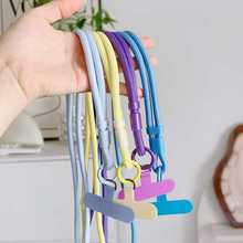 时兴3七彩手机挂绳带垫片适用高端伸缩调节防丢防盗钥匙扣手机绳