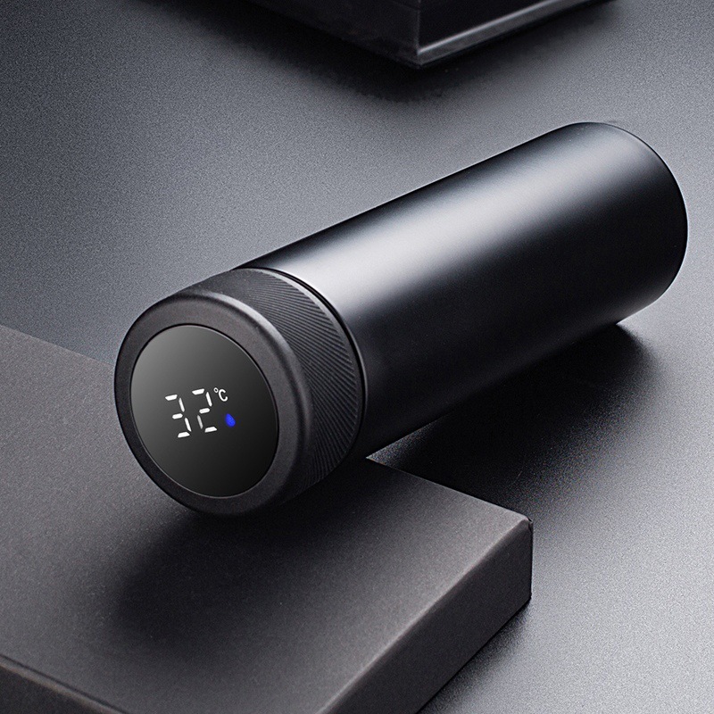 304 acero inoxidable taza de visualización digital inteligente taza recta de oficina de negocios estudiantes taza de agua portátil vacío