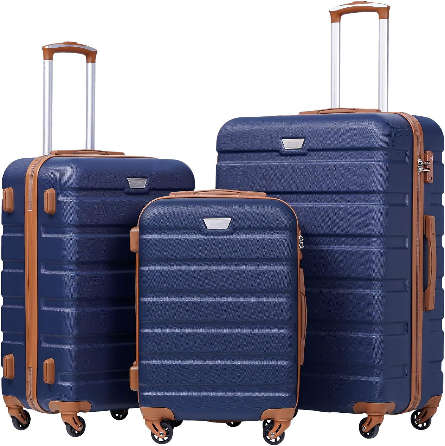 Maleta de Equipaje con Ruedas Set de 5 Piezas 20 Pulgadas de ABS Antirrobo para Viajes de Ocio