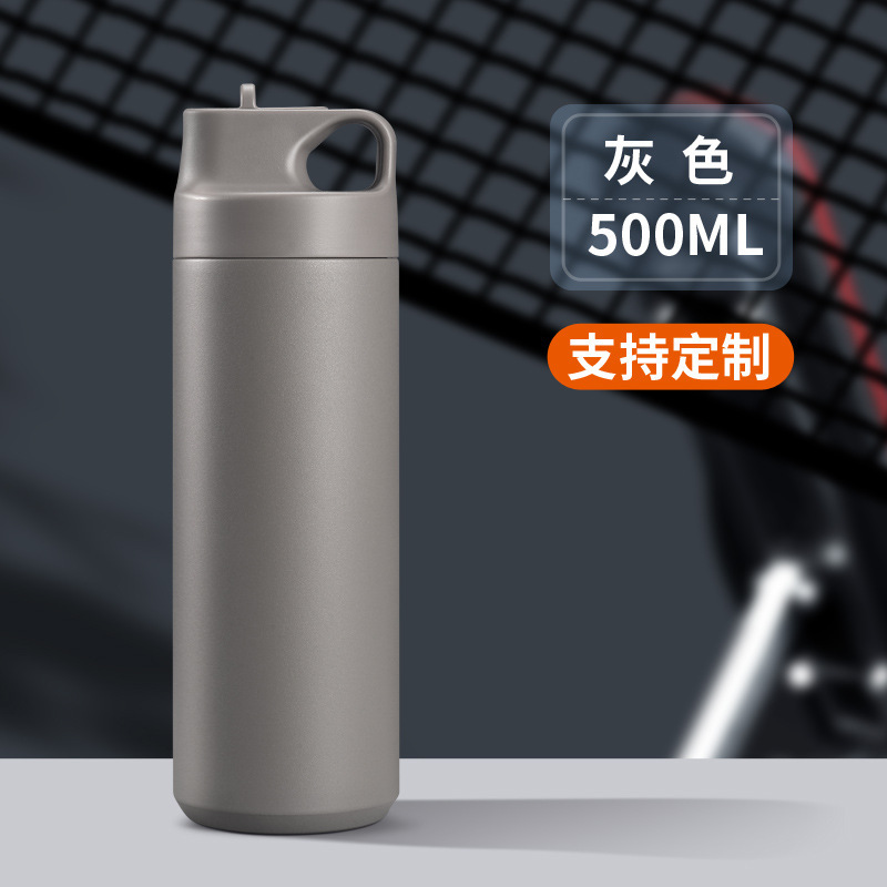 Taza de aislamiento de acero inoxidable 304 de doble capa transfronteriza personalizada con pajita, deportes al aire libre de gran capacidad, taza de coche de doble bebida image 8