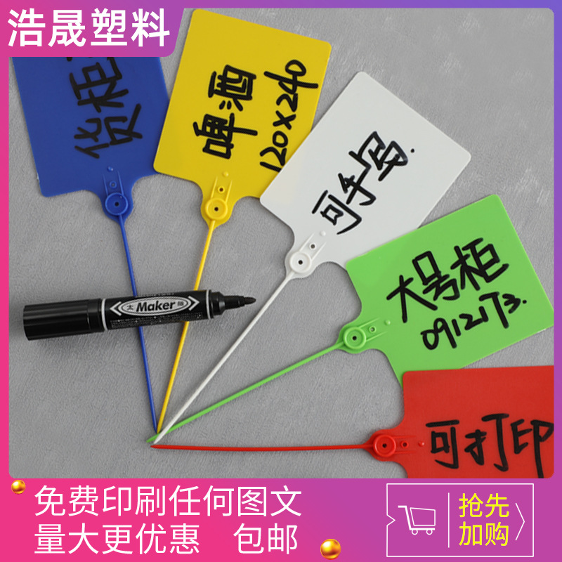 一次性塑料标签扎带物流大号吊牌挂签扎带快递防拆防调包塑料封条