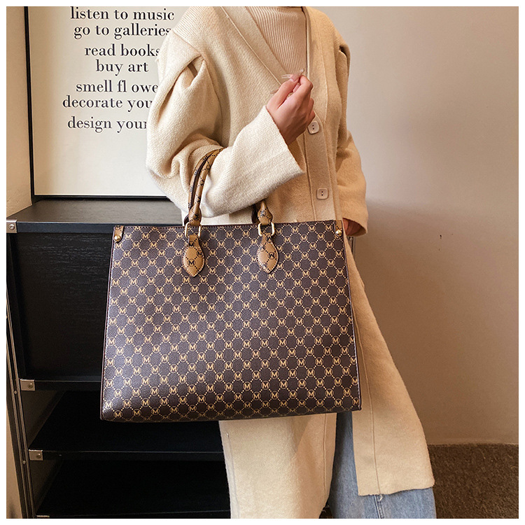 Bolso de hombro para mujer bolso retro de gran capacidad tendencia_voghion.com