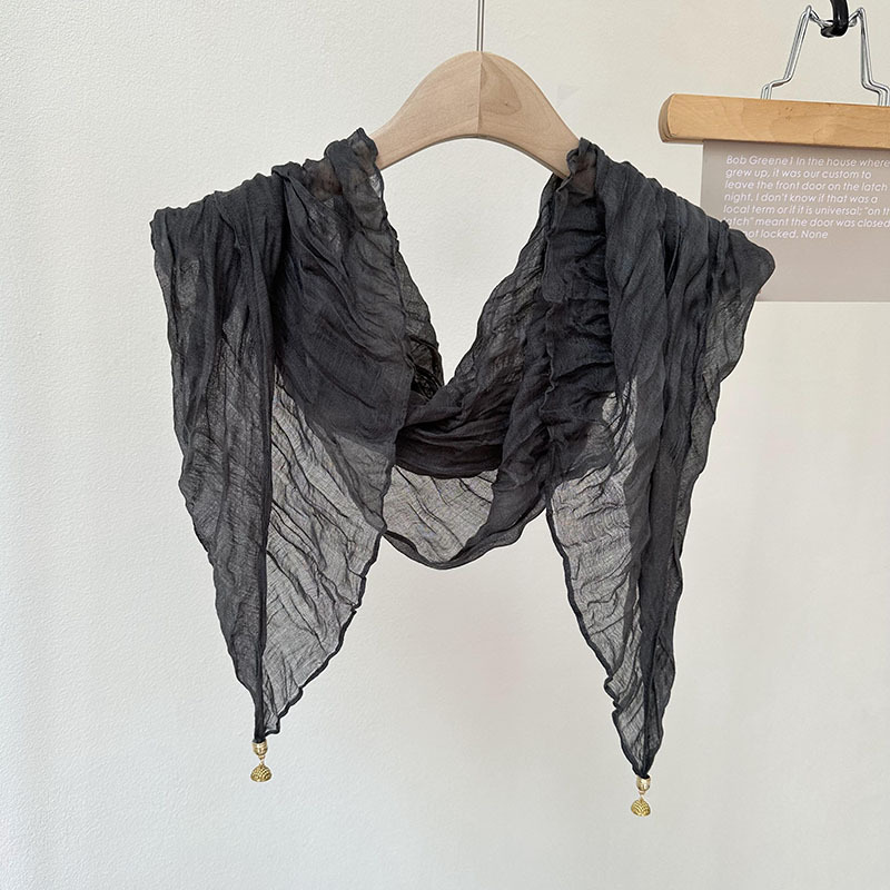 Buckle magnético pliegue bufandas de algodón y lino collar protector de cuello frío otoño y invierno decoración de moda bufandas cuadradas