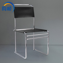 B6 Breuer Chair布劳耶椅/中古风不钢钢餐椅/简约现代马鞍皮椅子