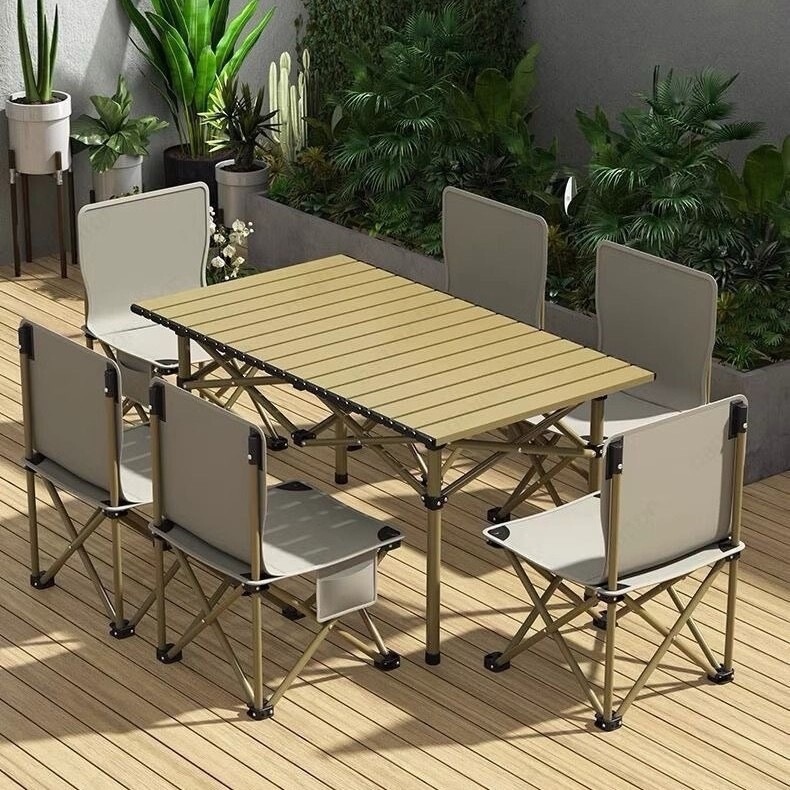 Popular Portable Folding Table for Picnics, Market Stalls, Road Trips, Barbecues, Camping, Outdoor Folding Table and Chair Set